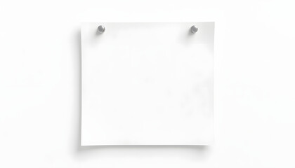 A4 format empty paper note template. White sheet  paper mock up. 3D illustrating, Dreamy. isolated with white highlights
