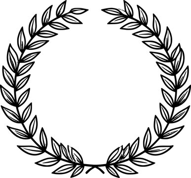 recommend clip art: Laurel wreath outline set with hand drawn branches
                    