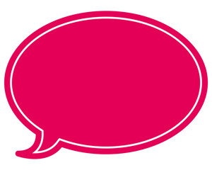 シンプルなカラーの吹き出し　丸形