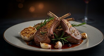 Elegant Lamb Chops with Rosemary and Garlic Infusion
