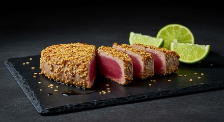 Perfectly Seared Tuna Steak with Sesame Crust
