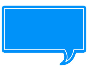 シンプルなカラーの吹き出し　四角形