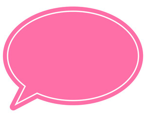 シンプルなカラーの吹き出し　丸形