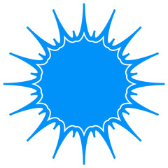 シンプルなカラーの吹き出し　ギザギザした形