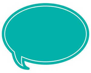 シンプルなカラーの吹き出し　丸形