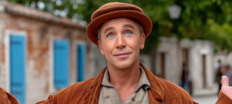 captivating street mime performance