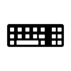 Naklejka premium Black keyboard illustration with simple design and clear layout suitable for various digital tasks