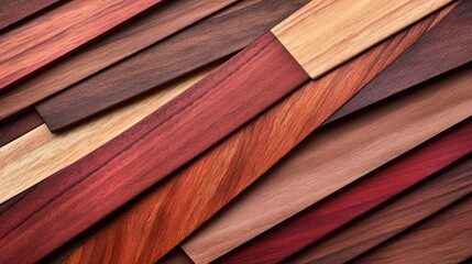 Colorful Wood Veneers in Abstract Pattern