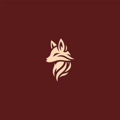 Kitsune logo in stylized, mystical and elegant silhouette.