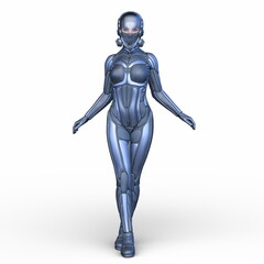 サイバーウーマン　3DCGレンダリング