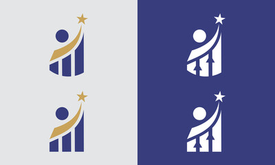 successful business marketing and finance vector logo