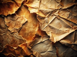 Aged Paper Texture: Surreal Grunge Background with Cracks and Folds