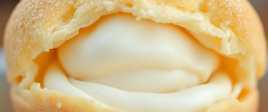 close up of a pastry with a bite taken out of it