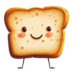 Bread funny illustration isolated on transparent background