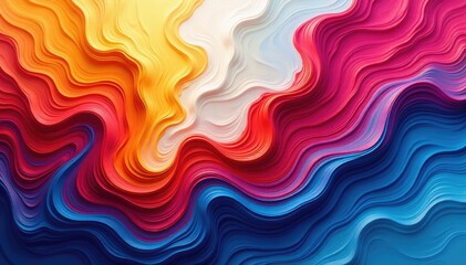 Fototapeta premium Abstract swirls of vibrant paint forming a dynamic pattern , impactful, texture, color