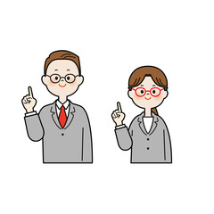 メガネをかけたビジネスパーソン　上半身