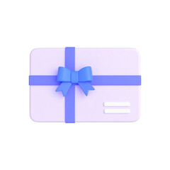 Stylish Gift Card with Blue Bow for Celebrations and Occasions