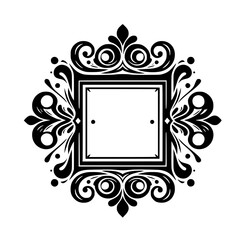 Elegant Black and White Ornate Frame Design