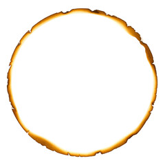 Golden Circular Frame with Decorative Edges for Creative Projects