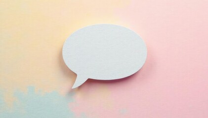 Subtle grey speech bubble pattern on pastel background, calm, elegant, repeating