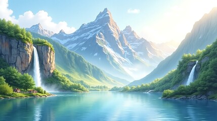 Reflective Bliss: A Peaceful Mountain Oasis