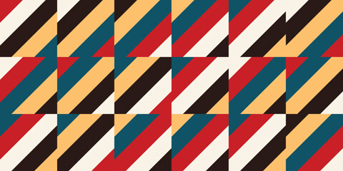Fototapeta premium Abstract geometric pattern background, abstract stripes pattern with vintage color