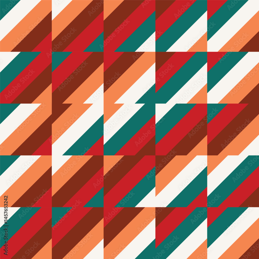 Poster abstract geometric pattern background, abstract stripes pattern with vintage color