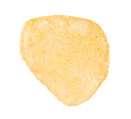 One tasty potato chip isolated on white