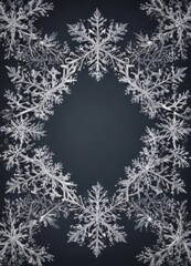Intricate snowflake pattern border, perfect for Christmas cards ,  decoration,  line art,  xmas