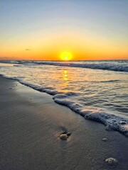 sunset on the sea