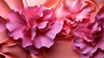 Obraz premium Abstract Pink Floral Composition: A Symphony of Soft Hues and Textured Petals