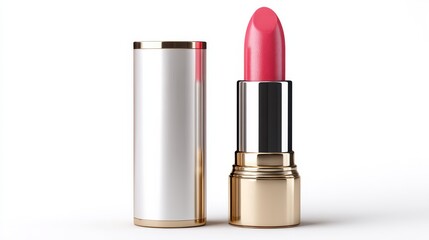 Obraz premium Pink lipstick, a touch of color for perfect pout. discover the beauty of longlasting lip color. make statement with this vibrant shade.