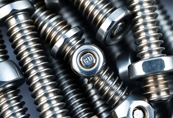 close up of a bunch of nuts and bolts