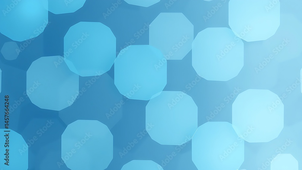 Poster abstract blue octagon pattern background design for website or presentation