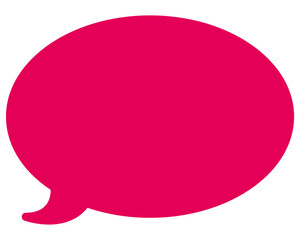 シンプルなカラーの吹き出し　丸形