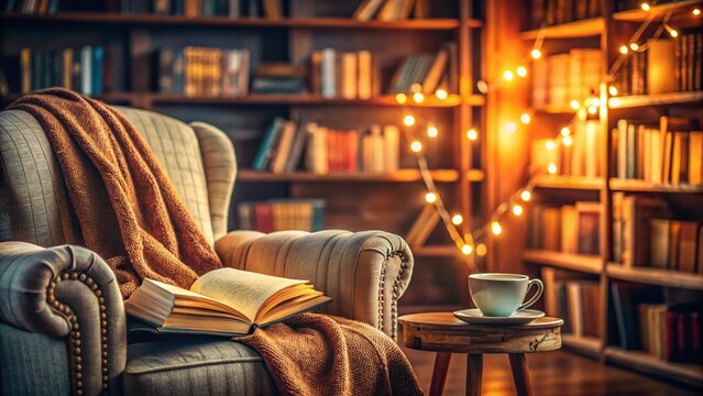 Cozy Hygge Reading Nook: Long Exposure Book Photography