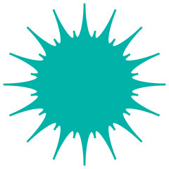 シンプルなカラーの吹き出し　ギザギザした形