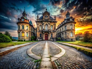 Obraz premium Crossroads of Love: A Decision of Marriage or Divorce - Architectural Photography