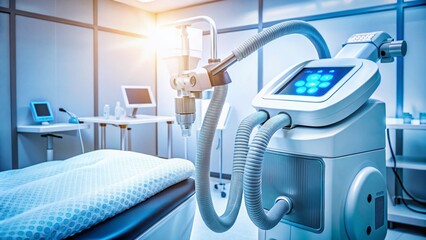 Cryolipolysis Fat Freezing Machine Close-Up: Medical Aesthetics Equipment