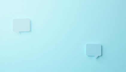 Subtle grey speech bubble pattern on a light blue background Minimalist design , minimalist, delicate