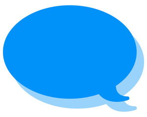 シンプルなカラーの吹き出し　丸形