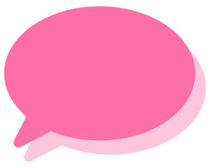 シンプルなカラーの吹き出し　丸形