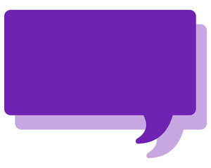 シンプルなカラーの吹き出し　四角形