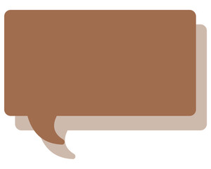 シンプルなカラーの吹き出し　四角形