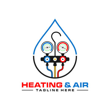 HVAC manifold measuring tool logo