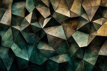 Fototapeta premium Abstract geometric pattern with varied muted tones.