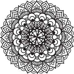 Beautiful flower art and mandala vector design