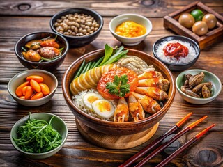 Delicious Korean Set Menu: Boneless Crab, Bibimbap & Seafood Delights