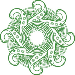 Beautiful flower art and mandala vector design