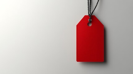 Blank red label stitched edges design high resolution picture